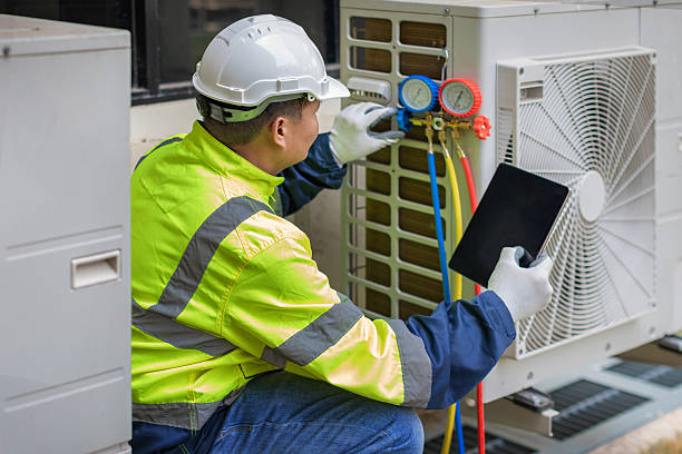 Professional Hvac technician working in Fall River, MA